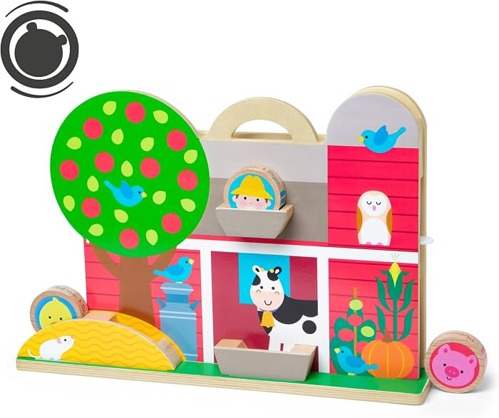 Melissa & Doug GO Tots Wooden Barnyard Tumble with 4 Disks - FSC Certified | Amazon (US)