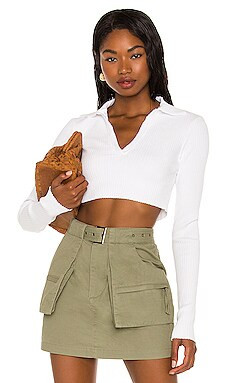 COTTON CITIZEN x REVOLVE Ibiza Cropped Polo Shirt in White from Revolve.com | Revolve Clothing (Global)