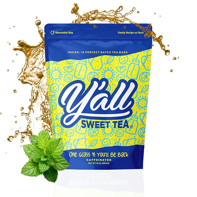 Y'all Sweet Tea - Iced Tea Bags One Gallon Size in 10 Gallons Per Pack Quick Brew Authentic South... | Amazon (US)