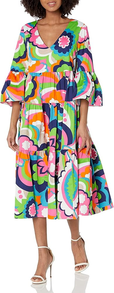 Trina Turk Women's Floral Tiered Midi Dress | Amazon (US)