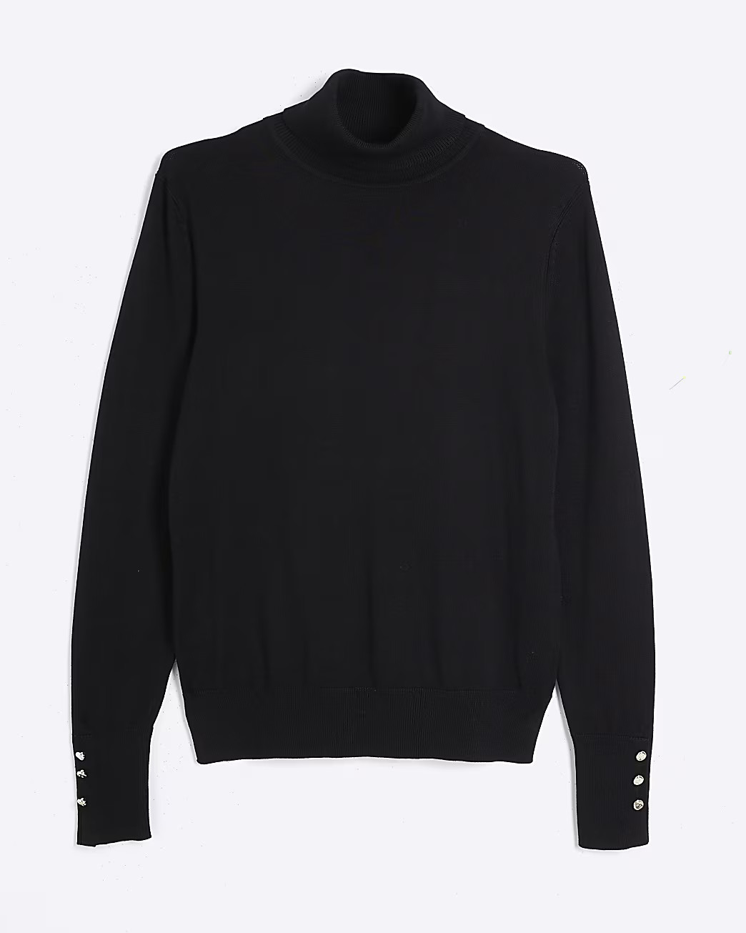 Black Roll Neck Top | River Island (UK & IE)