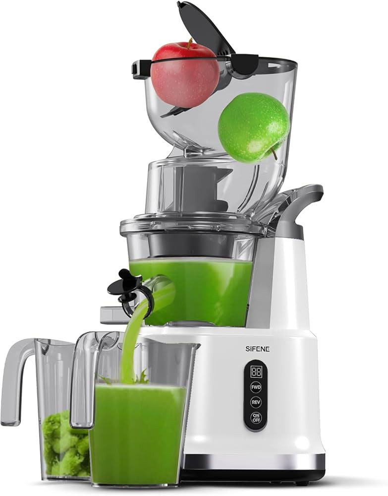 SiFENE Cold Press Juicer Machines with 83mm Big Mouth, Whole Slow Masticating Juicer, Juice Extra... | Amazon (US)