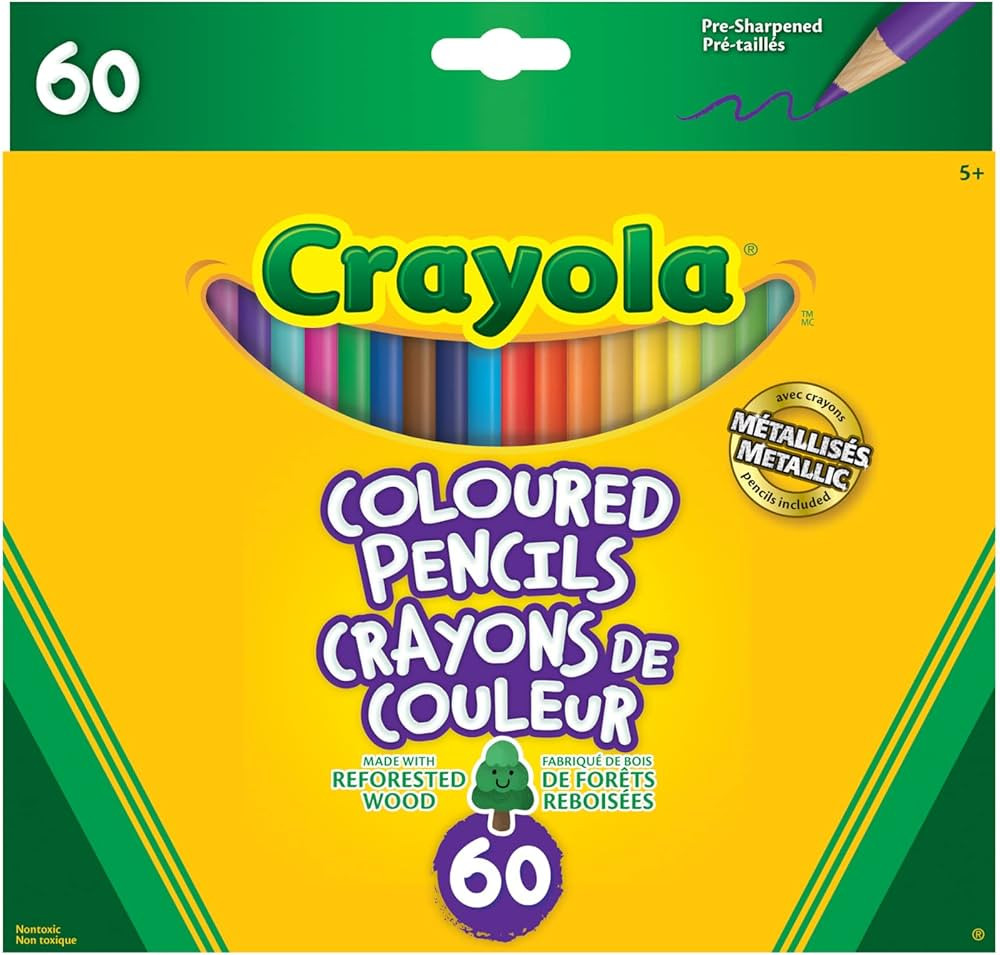 Crayola 60 Coloured Pencils Arts & Crafts | Amazon (CA)