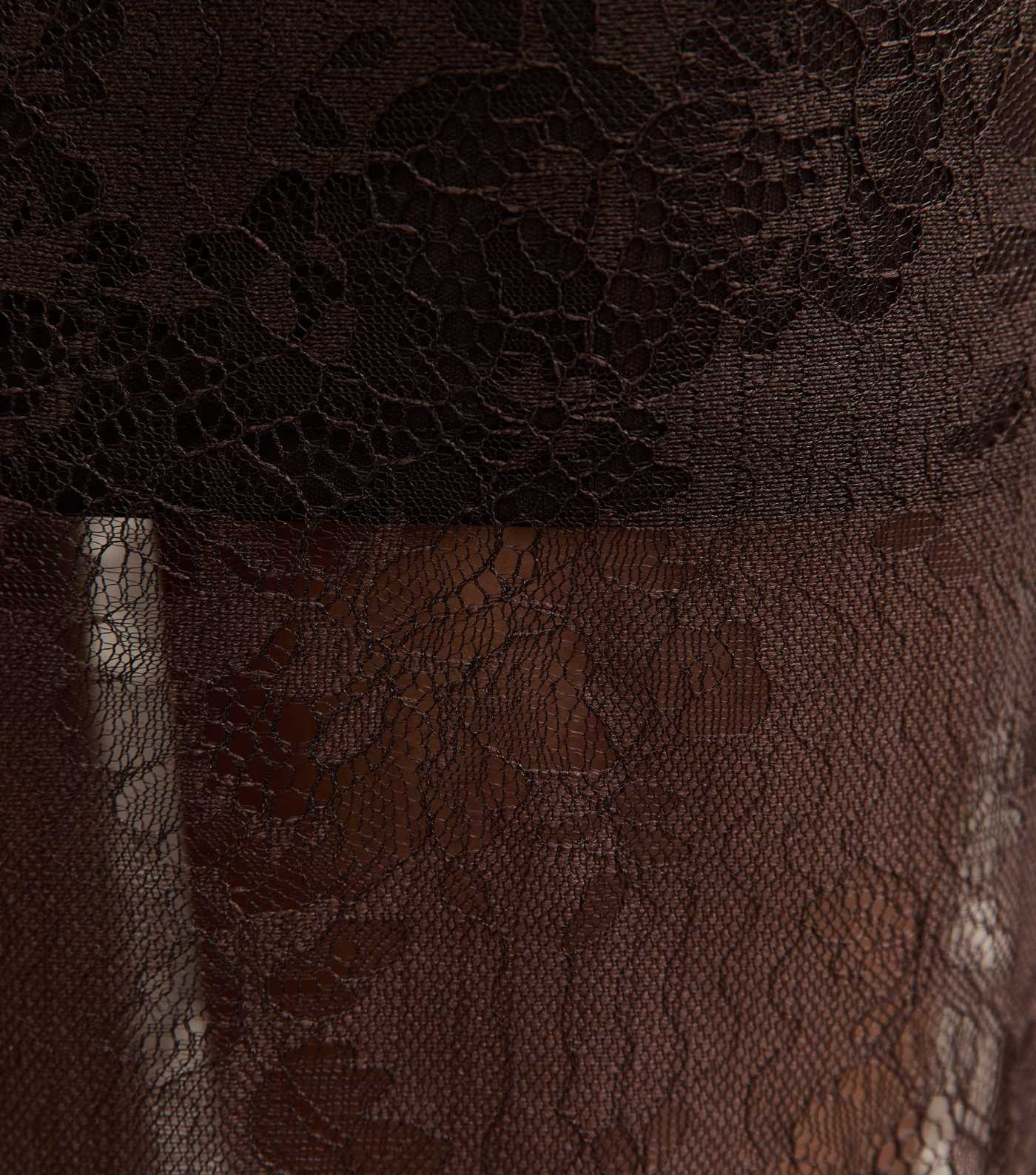 Dark Brown Lace Midi Skirt | New Look | New Look (UK)