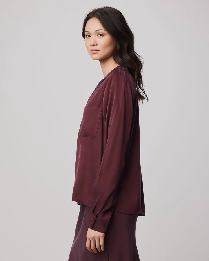 Serena Satin Button Down | Splendid | Splendid