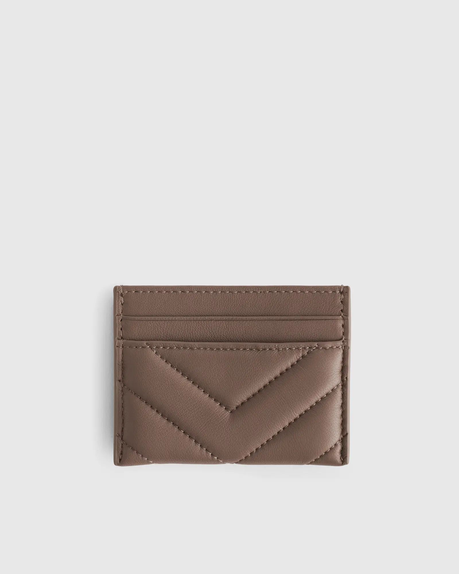 Italian Leather Quilted Small Card Case | Quince