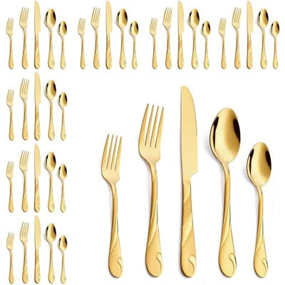 Shining Gold Metal Tableware Set | Wayfair North America