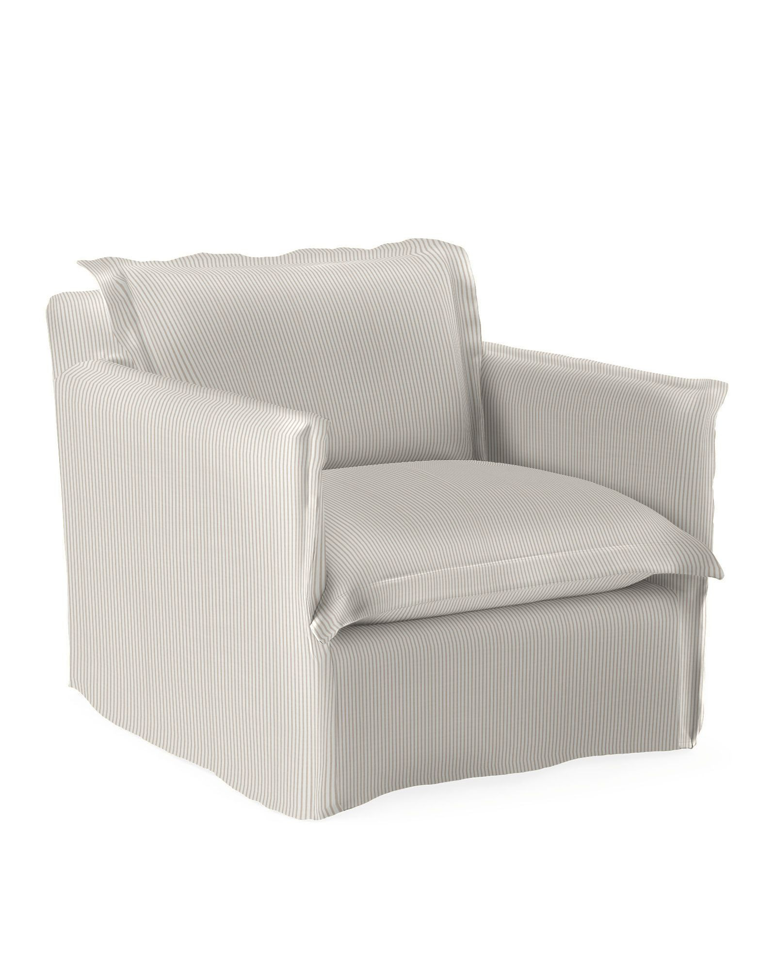 Beach House Slim Arm Swivel Chair | Serena and Lily