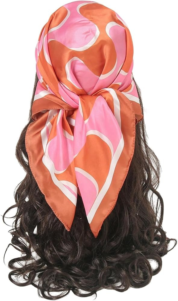 Floerns Women's Vintage Silk Bandana Paisley Print Headscarf Boho Square Hair Scarf | Amazon (US)