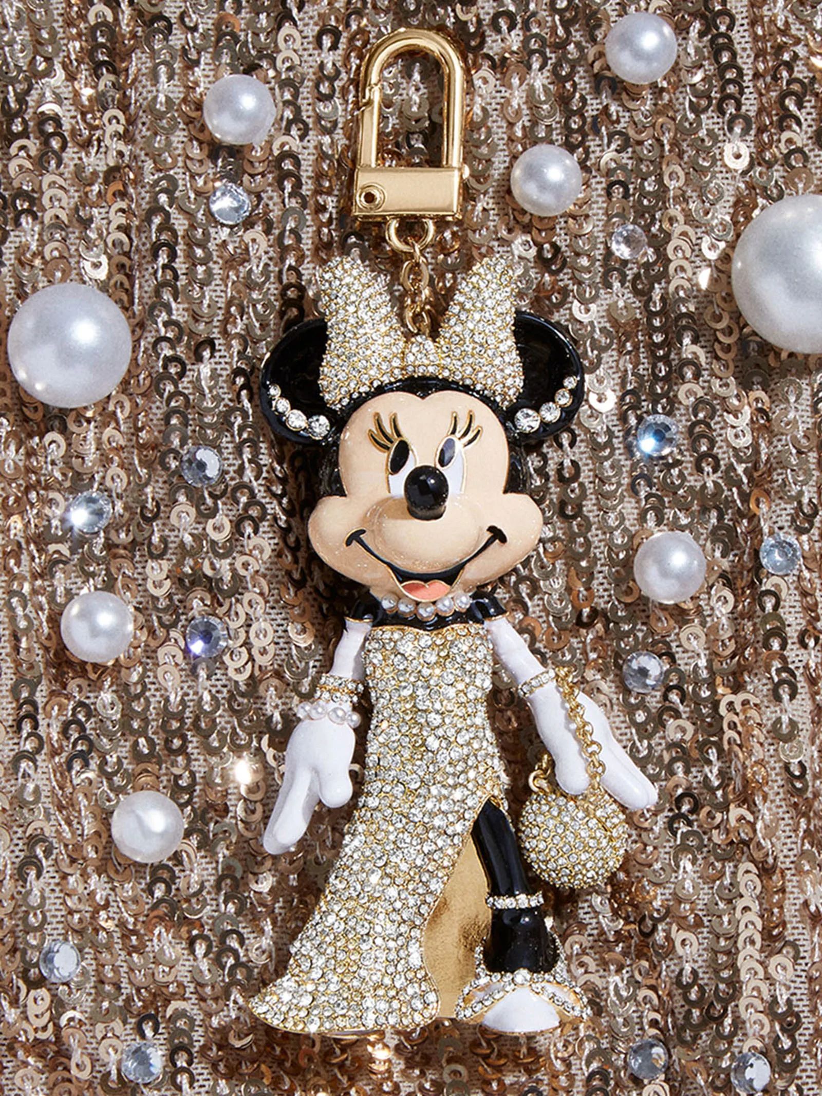Minnie Mouse Disney Bag Charm - Black Tie | BaubleBar (US)