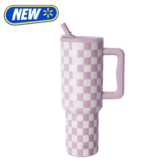 Simple Modern 40 fl oz Insulated Stainless Steel Trek Tumbler with Folding Straw Lid|Lavender and... | Walmart (US)