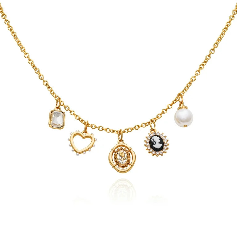 Time and Tru Women's Gold-Tone Interchangeable Classic Theme Charms Necklace. | Walmart (US)