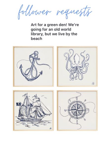 Love this nautical art for an old world library! Code PRETTY gets you 10% off! 

#LTKSaleAlert #LTKHome