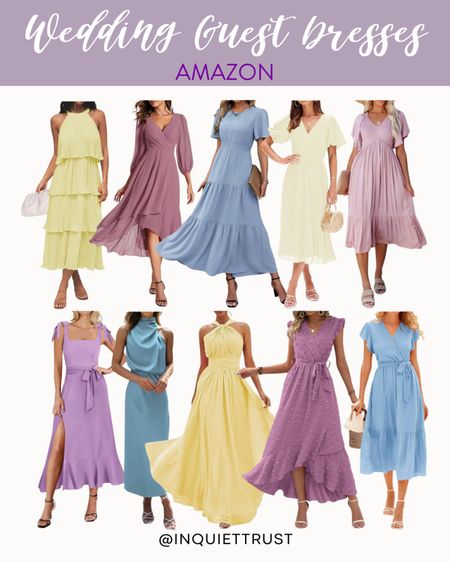 Here are some comfortable and easy-to-wear wedding dresses in different colors and styles! #amazonfinds #weddingguest #modestlook #outfitinspo

#LTKwedding #LTKSeasonal #LTKstyletip