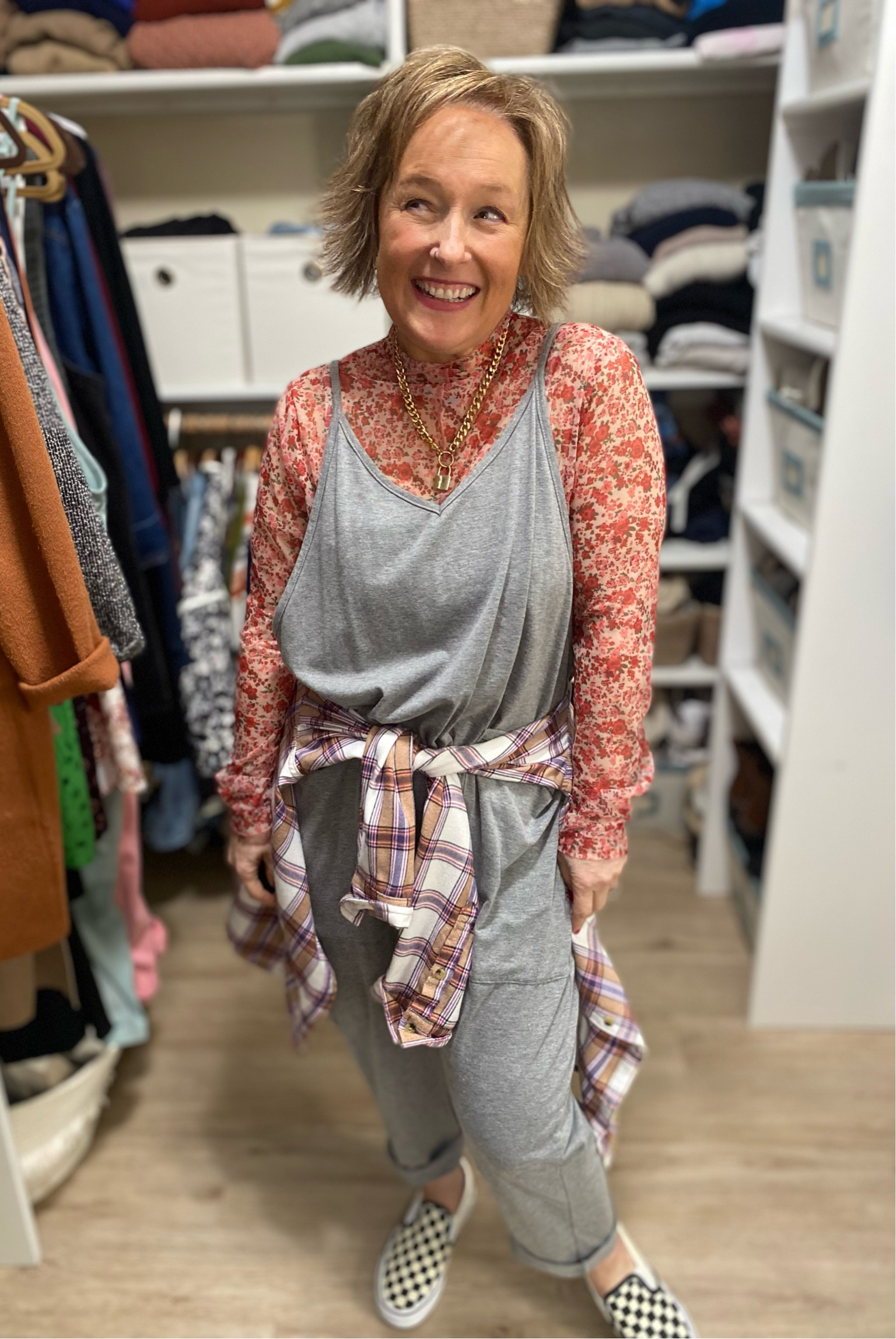 The Cotton Jumper with Floral and Flannel! 

#LTKStyleTip #LTKMidsize #LTKPetite