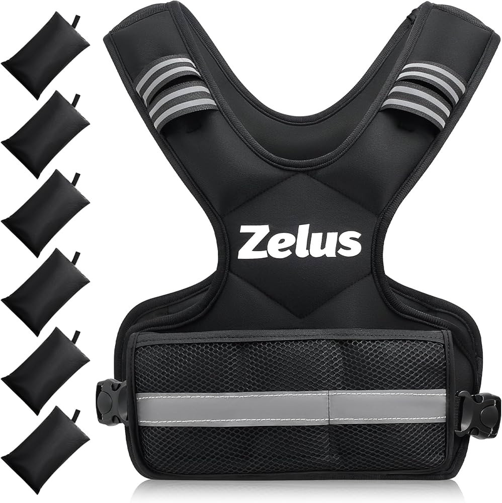 ZELUS Weighted Vest for Men and Women | 4-10lb/11-20lb/20-32lb Vest with 6 Ironsand Weights for H... | Amazon (US)