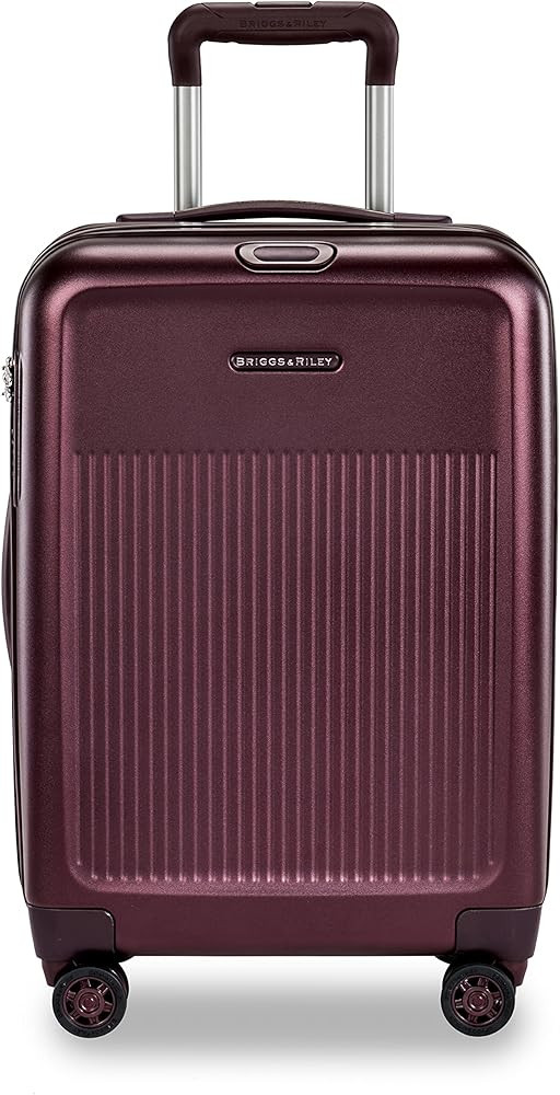 Briggs & Riley Sympatico Hardside International Spinner Luggage, Plum, 21-Inch Carry-On | Amazon (US)