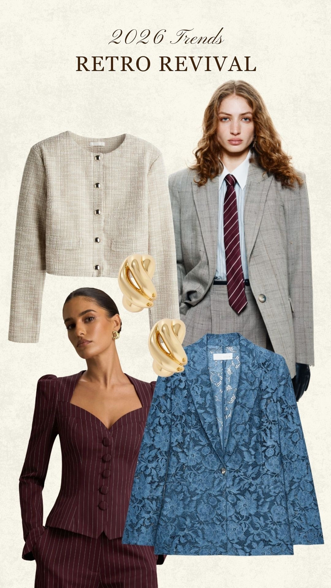 80s and 90s retro revival trend for 2026 ✨ Oversized silhouettes, shoulder pad blazers and jackets. Bold prints and florals. Chic and effortless style.

#LTKwinter #LTKeurope #LTKuk