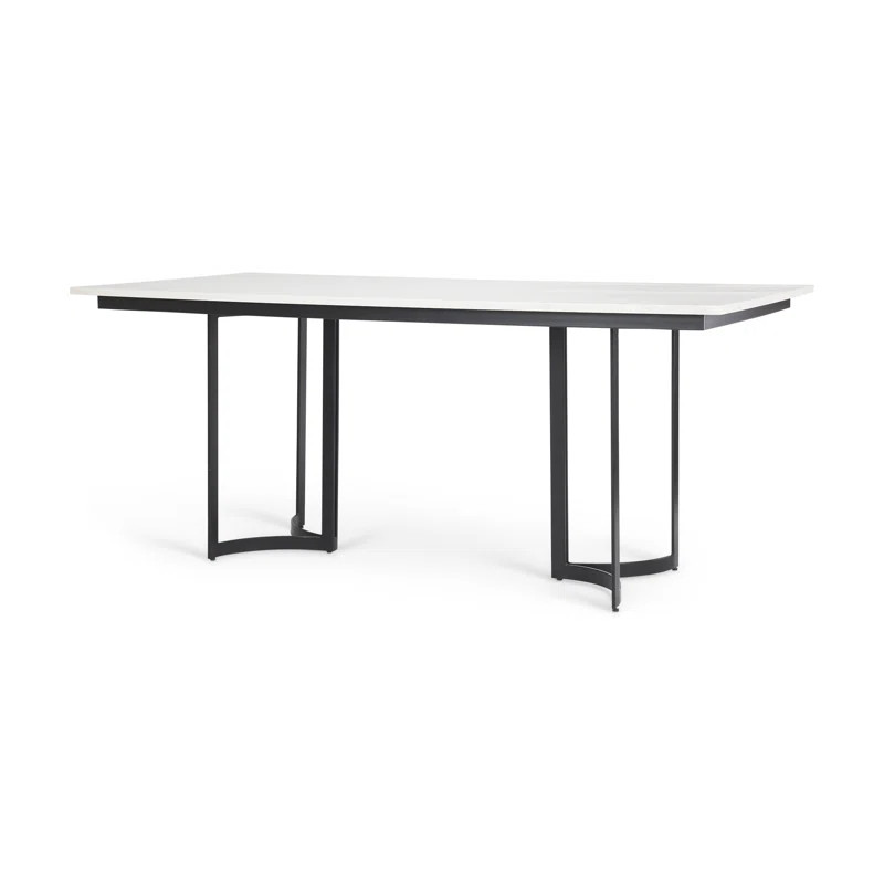 Wainwright Marble Top Metal Base Dining Table | Wayfair North America