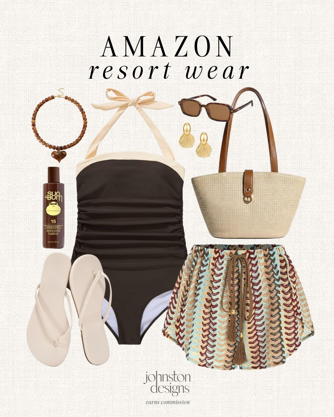 Chic resort style made easy. 🤍 Flattering one-piece, easy coverup and classic accessories. All amazon finds!

Amazon fashion finds, resort wear outfit, one piece swimsuit, beach vacation outfit, poolside style, coverup shorts outfit, summer vacation outfits, neutral beach outfit, chic summer style, woven tote bag, flip flops outfit, affordable resort wear, travel outfit ideas, effortless vacation style, summer essentials women 

 #LTKootd #LTKSwim #LTKTravel
