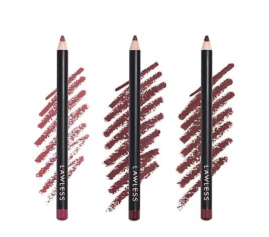 Lawless Beauty Forget the Filler Lip Liner Trio - QVC.com | QVC