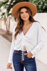 The Right Direction Ivory Lightweight Blouse | The Pink Lily Boutique