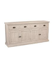 35x74x18 caleb solid reclaimed pine 4 drawer 4 door buffet table | TJ Maxx