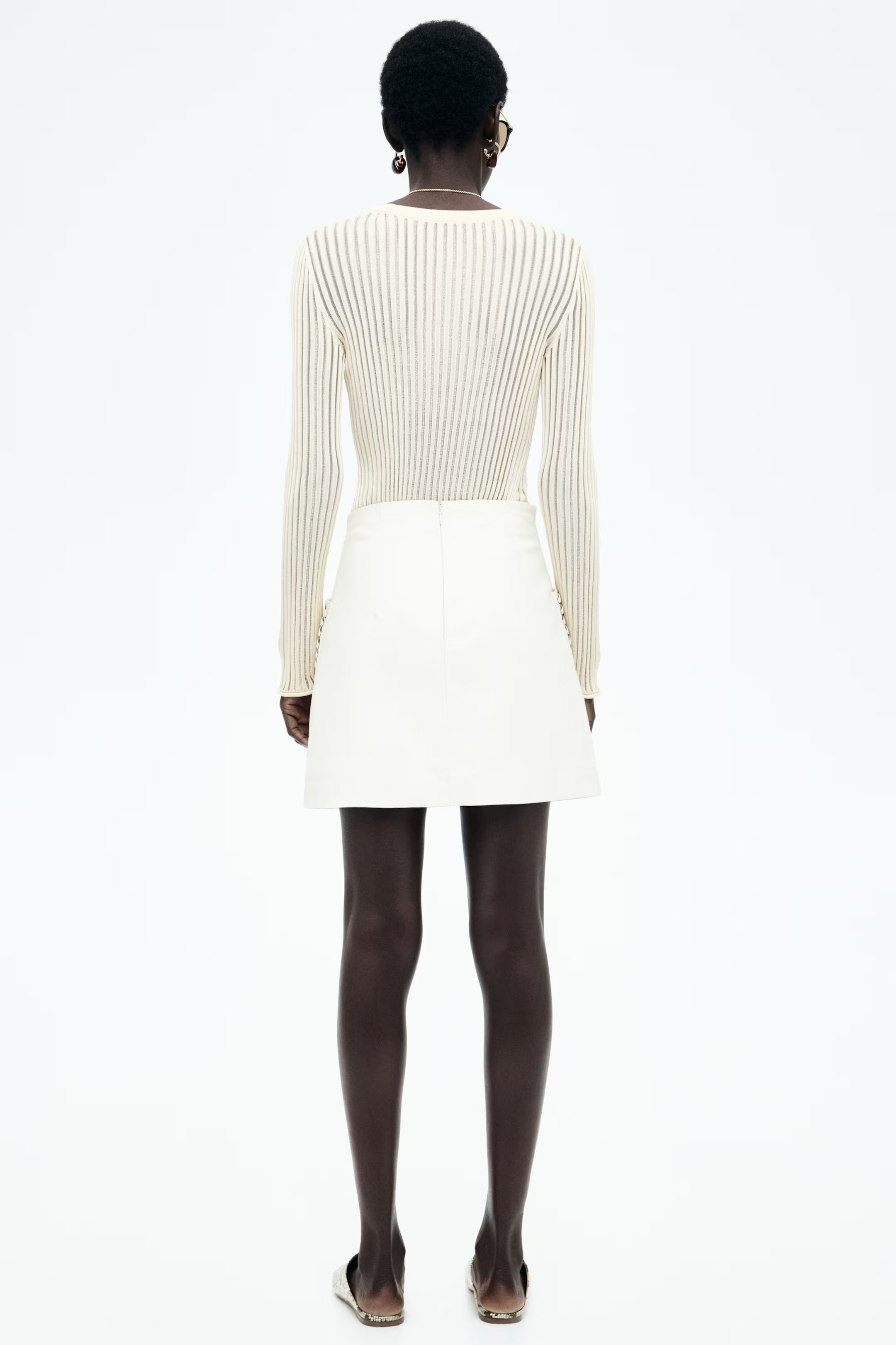 Sheer rib-knit top | H&M (UK, MY, IN, SG, PH, TW, HK)