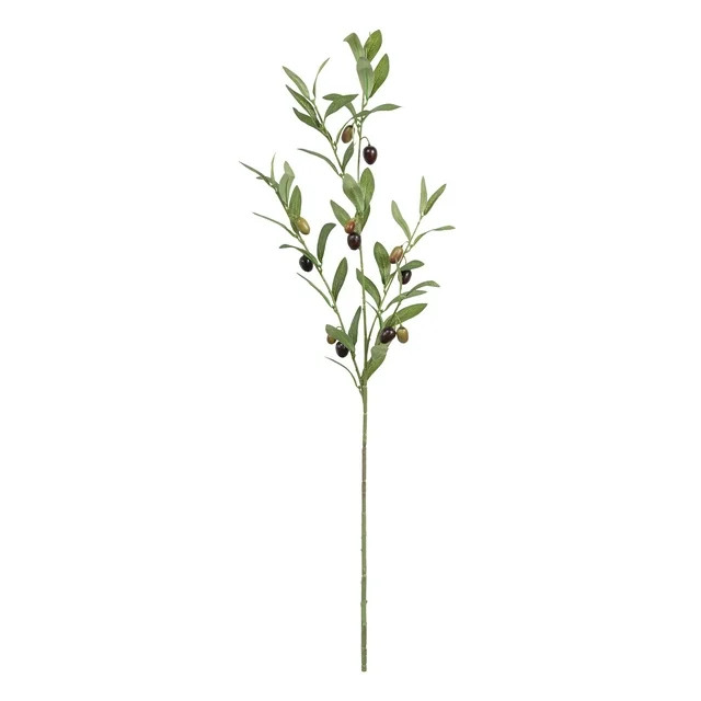 37-inch Artificial Silk Green Olive Long Stem, for Indoor Use, by Mainstays | Walmart (US)