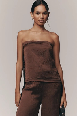 By Anthropologie Strapless Textured Top | Anthropologie (US)