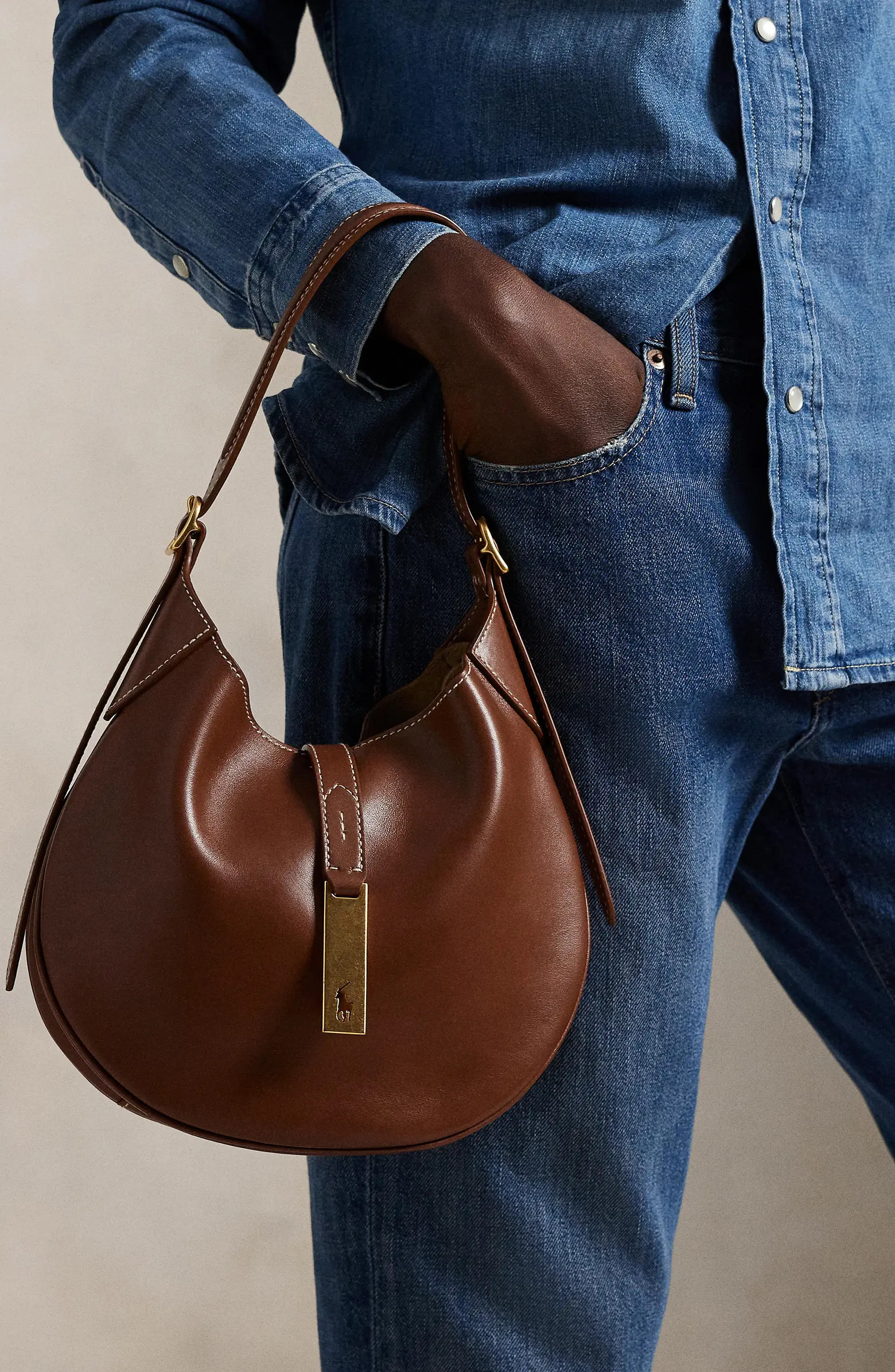 Small Polo ID Leather Shoulder Bag | Nordstrom