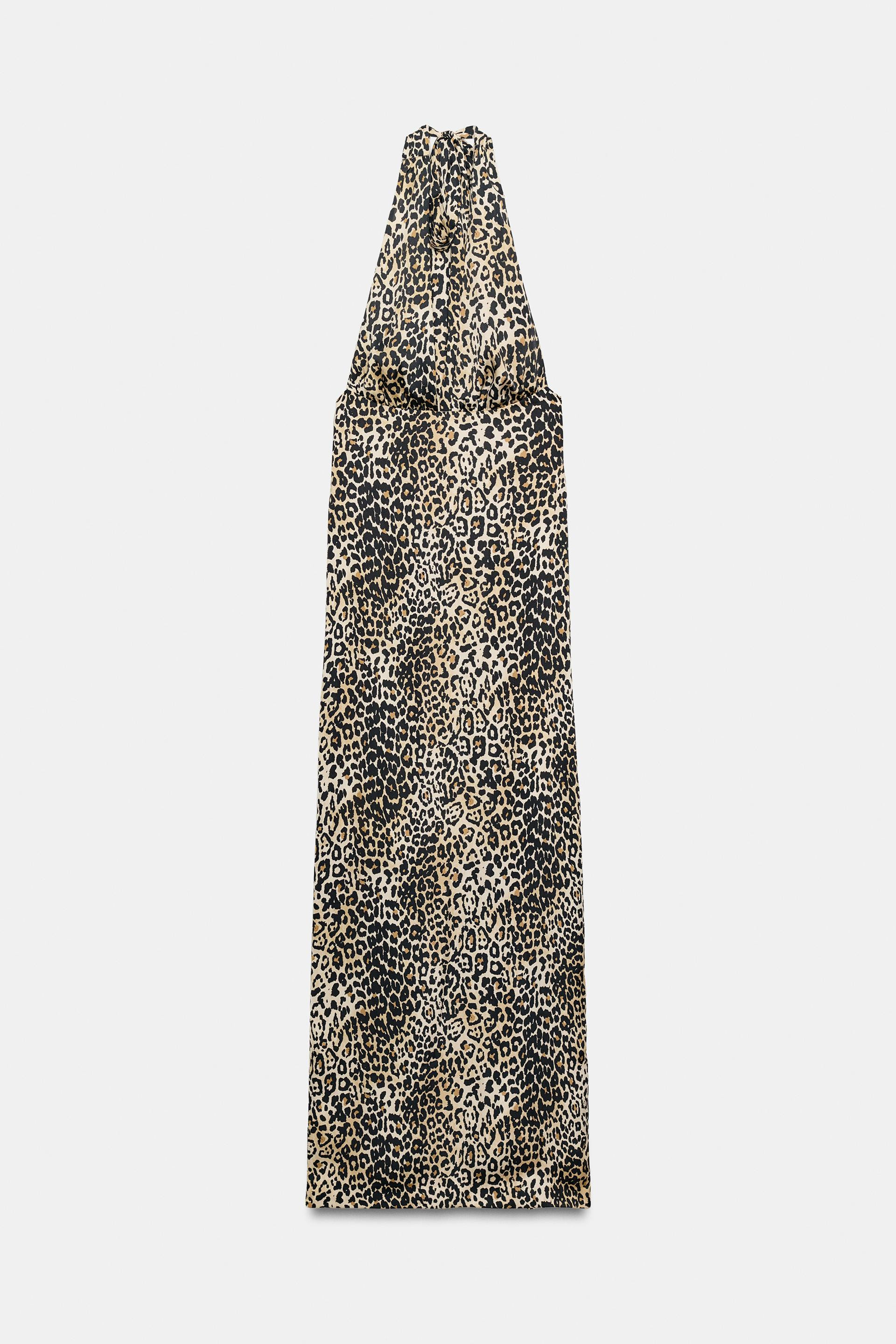 Zara - Satin Effect Long Halter Dress - Black - Xs - Woman | Zara US