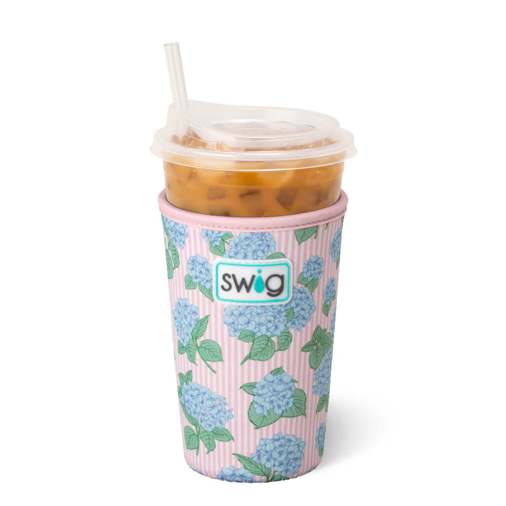 Hydrangeas Medium Iced Cup Coolie | Swig Life
