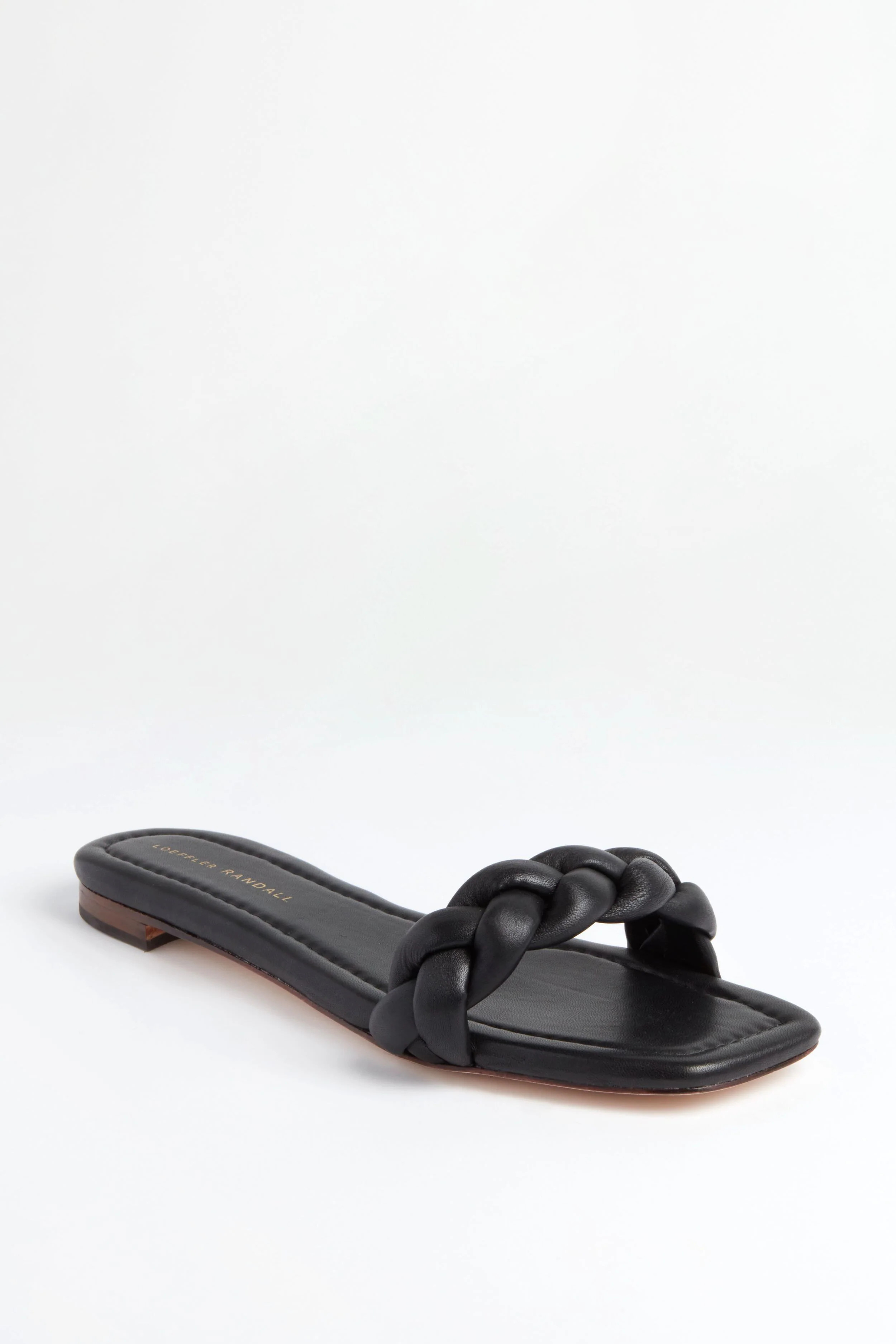 Black Nappa Jackson Braided Band Sandals | Tuckernuck (US)
