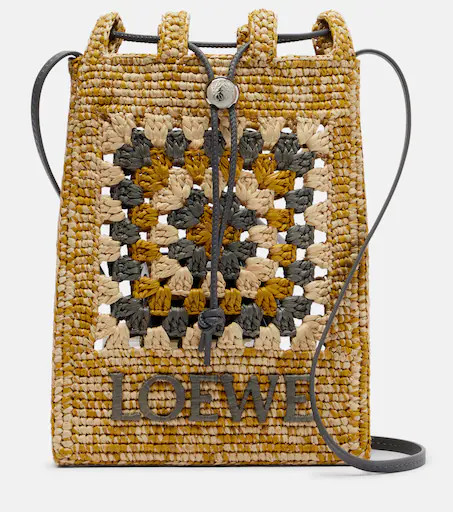 Paula's Ibiza raffia pouch with strap | Mytheresa (US/CA)