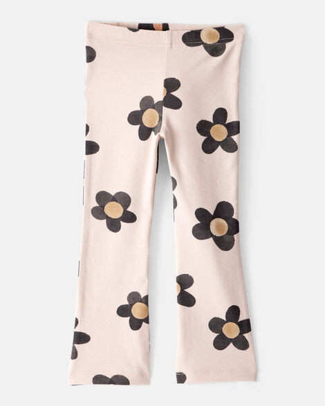 Toddler Girl Floral Cotton Flare Leggings - Pink | Carter's Inc