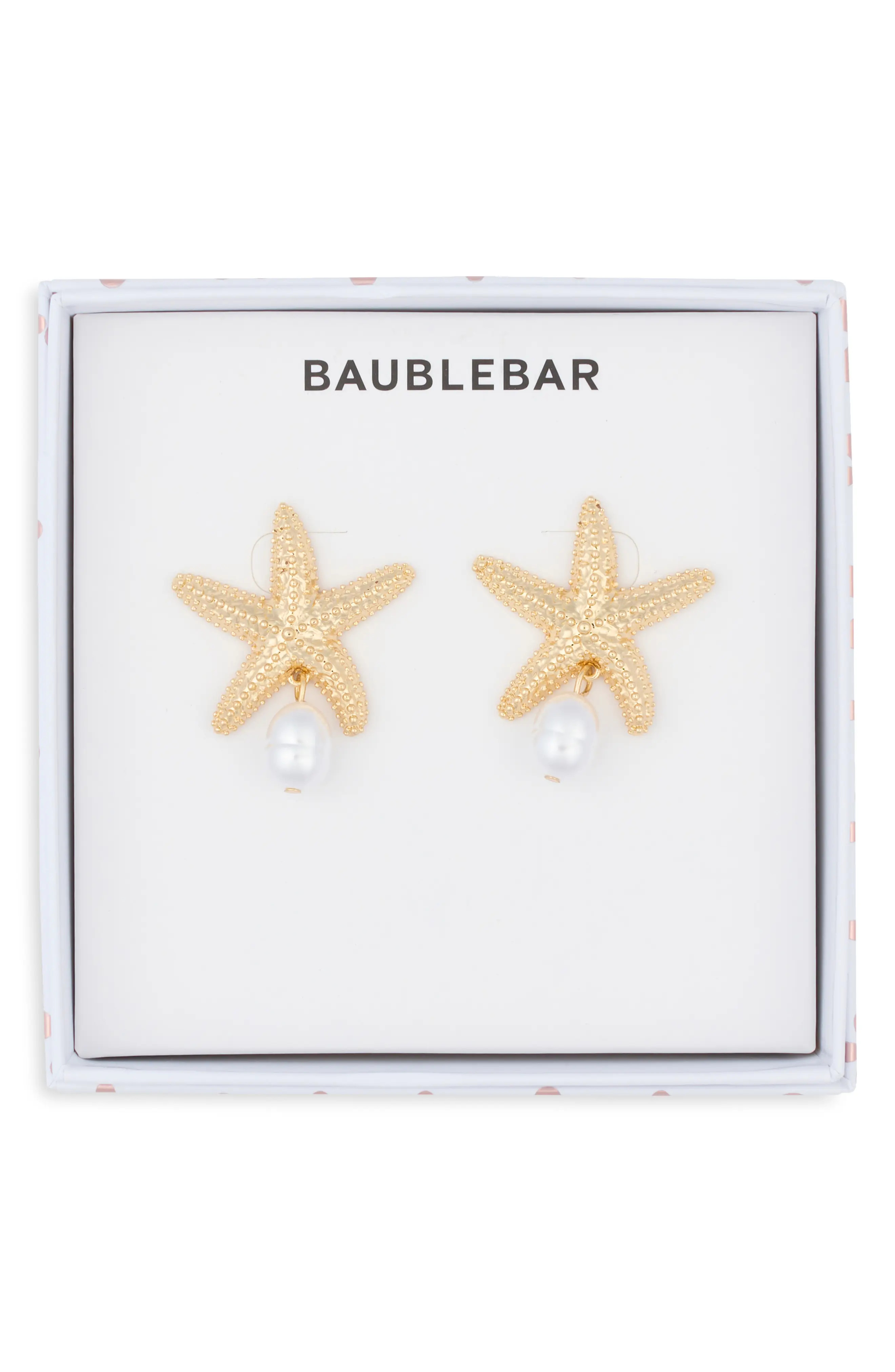 BaubleBar O-Fish-Ally a Star Faux Pearl Drop Statement Earrings in Gold at Nordstrom Rack | Nordstrom Rack