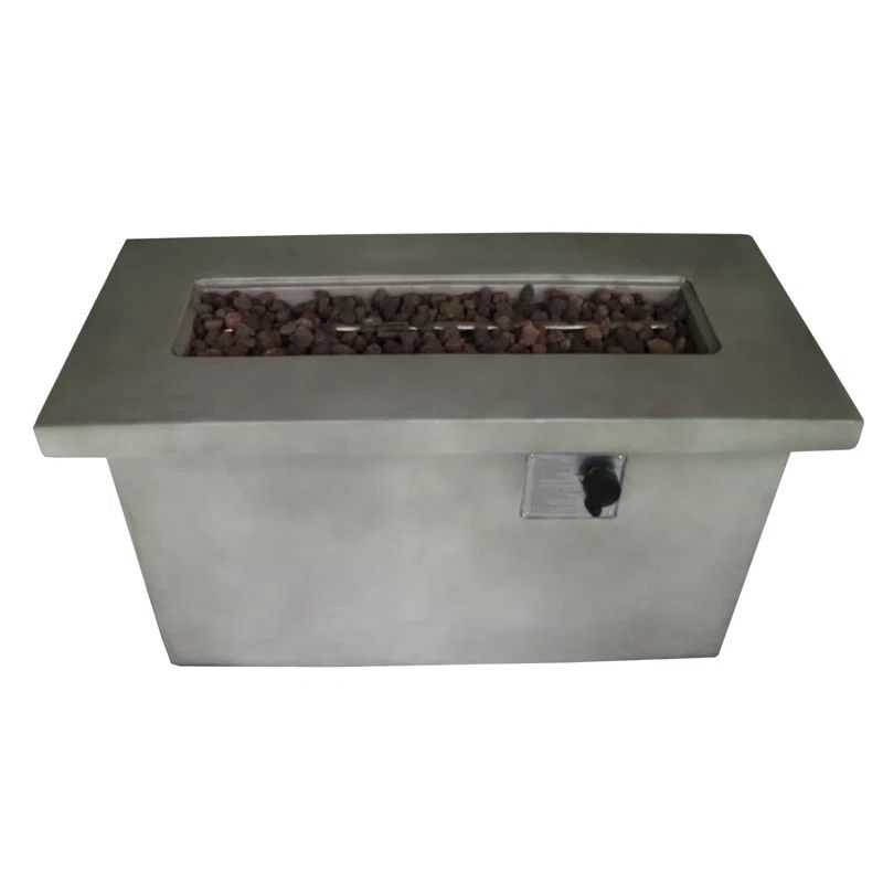 Name:Losantville 23.6" H x 42.3" W Composite Propane Outdoor Fire Pit Table with Lid | Wayfair North America