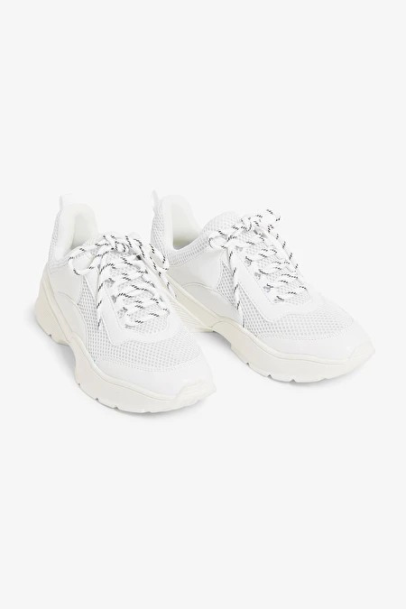 Chunky low-top sneaker - White light - Shoes - Monki DK | Monki