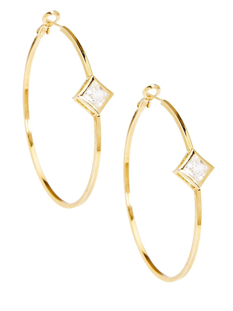 Marilyn Single-Stone Hoop Earrings | ZENZII