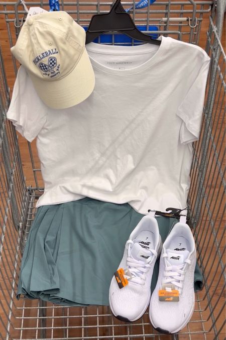 Walmart outfit idea with this $12.98 Lululemon skort look for less! True to size small in the skort. Sized up to XXL in the tee. And if you love pickleball you need this cap! #Athleisure #tennis #lookalike #lookforless #workout #activewear

#LTKfindsunder50 #LTKstyletip #LTKfitness