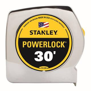 Stanley 30 ft. PowerLock Tape Measure-33-430L - The Home Depot | The Home Depot