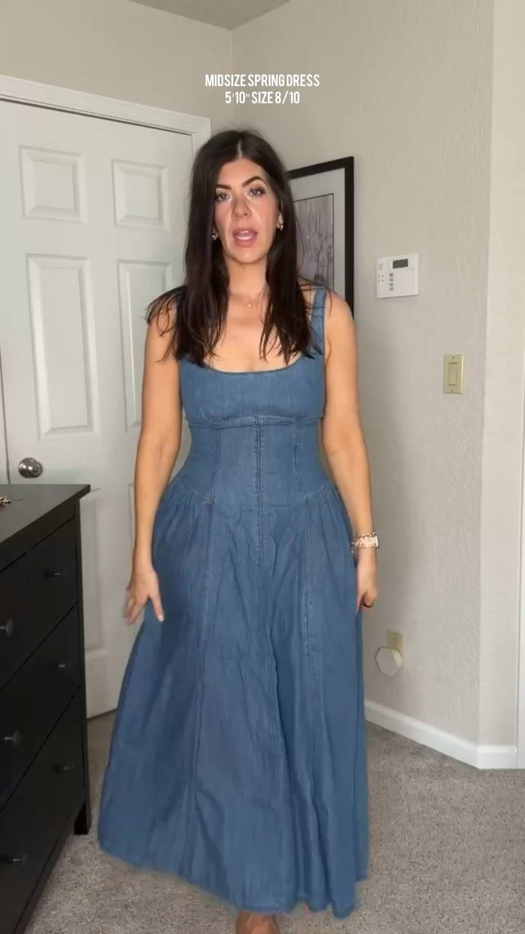 Realistic midsize spring dress! In a medium tall drop waist

Spring dresses, midsize dress, vacation, resort style, spring break, casual dress, easy outfit, midsize style 

#LTKSeasonal #LTKMidsize #LTKOver40