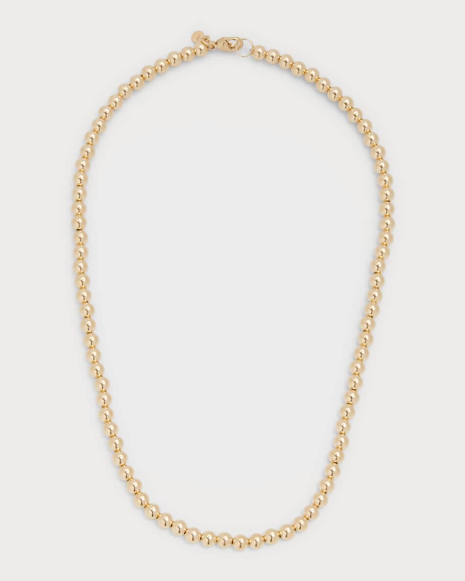 Zoe Lev Jewelry 14k Gold 5mm Bead Necklace | Neiman Marcus