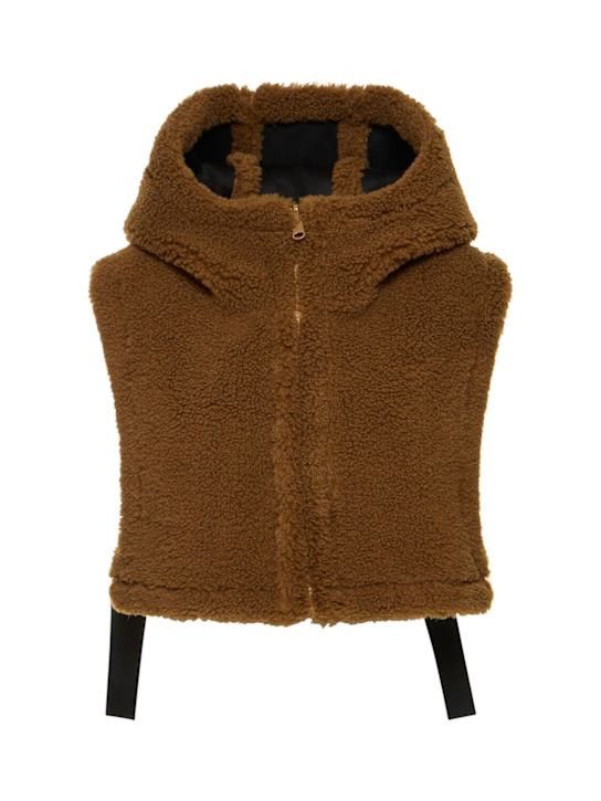 Malia hooded faux fur vest | Luisaviaroma