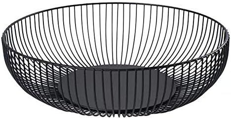Metal Wire Countertop Fruit Bowl Basket Holder Stand for Kitchen | Black Modern Home Table Decor ... | Amazon (US)