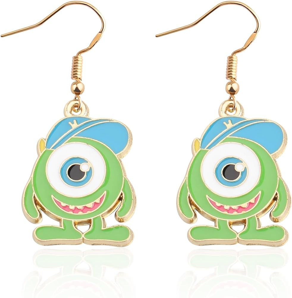 Monster Movie Merchandise Gift Big Eye Mike Lovers Earring Keychain Gift For WDW Fandom (BigEye E... | Amazon (US)