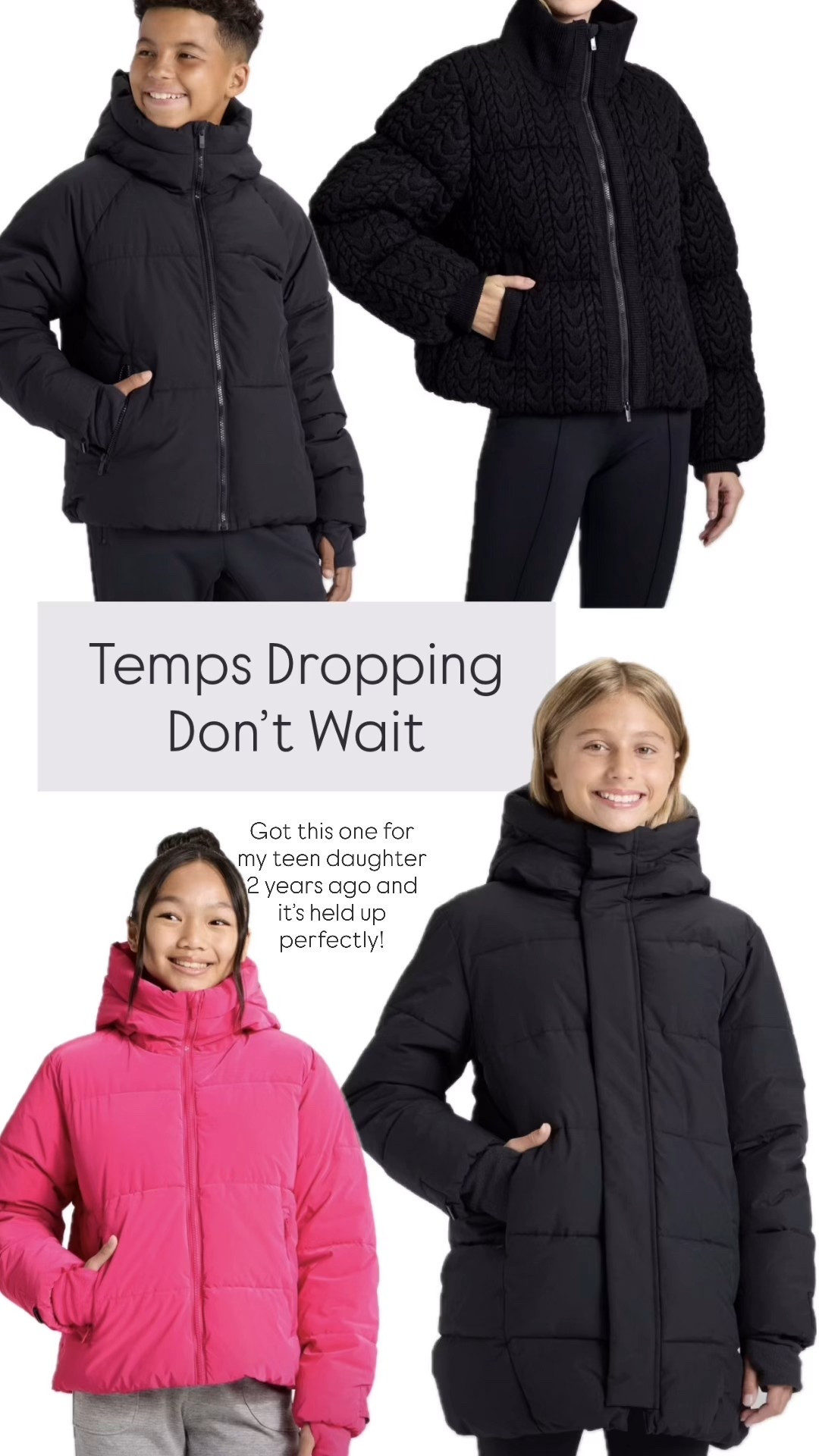 Grab your coats before the snow hits! 

#LTKSeasonal #LTKActive #LTKKids