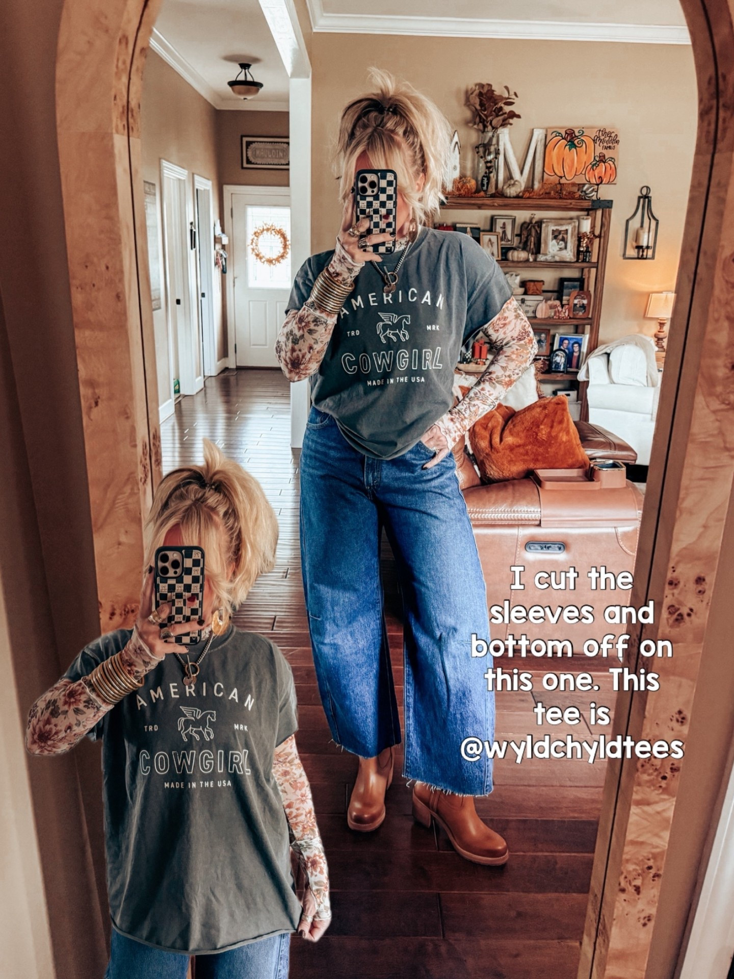 This tee is @wyldchyldtees on IG. I’m wearing a XL. I sized up in these jeans and my mesh top is from @threebirdnest last year. Linking similar  
Necklace & earrings are @twistedsilver save with code MANDIE20 

#LTKOver40 #LTKFindsUnder50 #LTKStyleTip