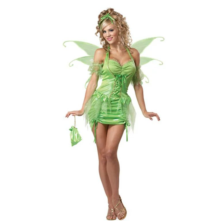 Peter Pan Tinkerbell Fairy Sexy Women's Halloween Fancy-Dress Costume for Adult, S (6-8) | Walmart (US)